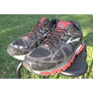 Brooks Beast 12, 1101224E606, Black/Red, Men's Running Shoes, Size 11